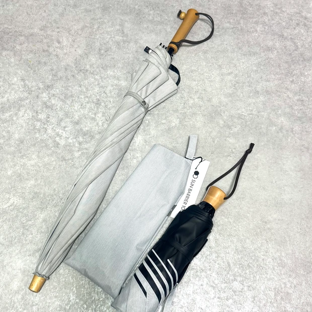 サンバリア100 2段折りと3段折りの比較