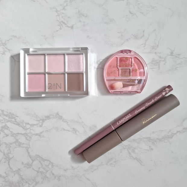 いちごミルクメイクで使ったアイメイクアイテム