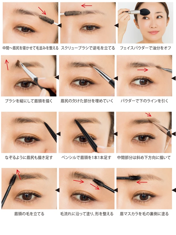 眉を描く順番