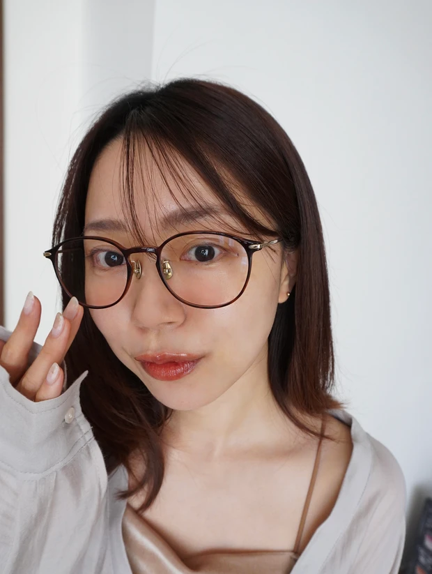 JINS チークカラーレンズ ピーチピンク