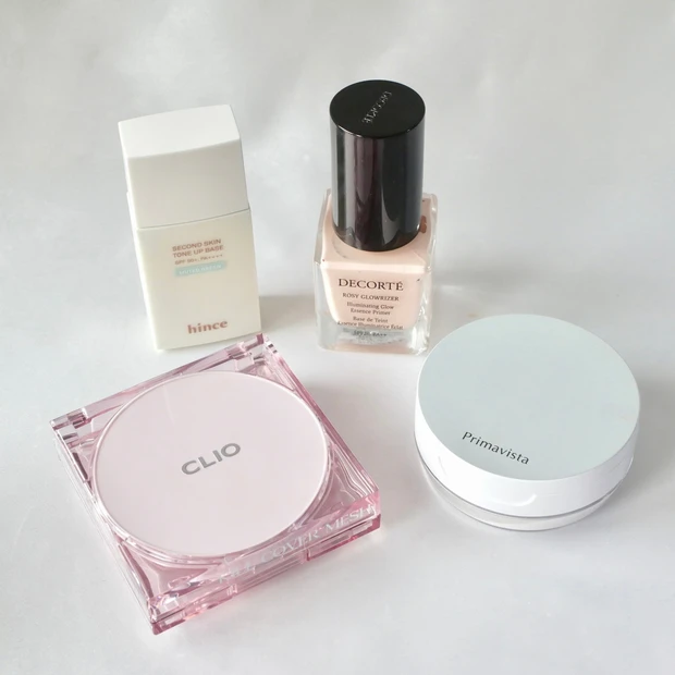 杏仁メイク 使用アイテム hince CLIO コスメデコルテ プリマヴィスタ