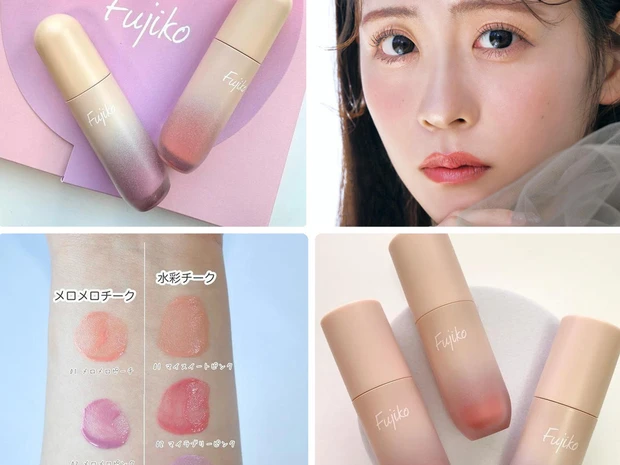 【Fujiko（フジコ）】リキッドチークの人気色は？ メロメロチーク＆水彩チークをスウォッチ
