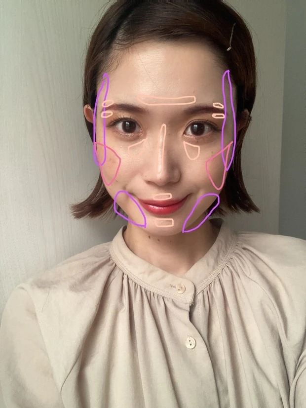 チーク・ハイライト&使用コスメ