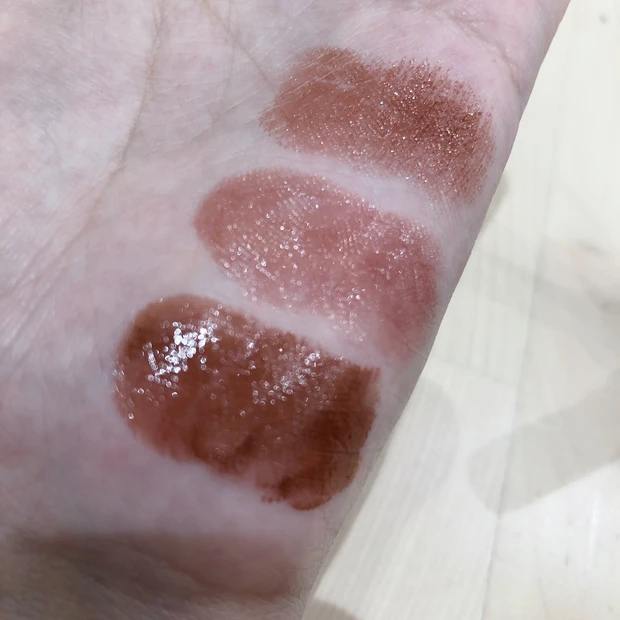 【限定色】ブラウン好きのためのリプモン比較！102 甘い主役、05 ダークフィグ、EX-1 焦がした茶葉の余韻を比べてみた【定番色】_2_2