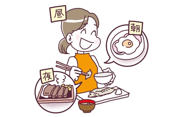 毎食違う種類のたんぱく質を摂る