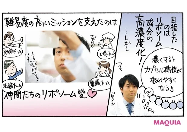 「リポソーム アドバンスト リペアセラム」開発秘話 漫画2