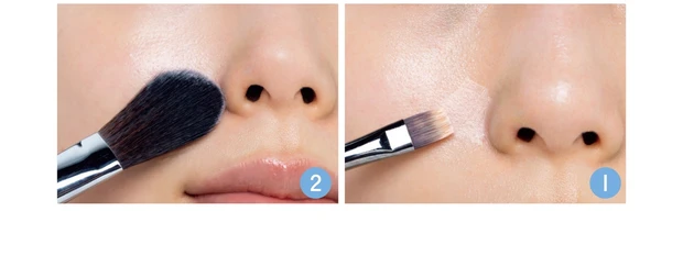 ツヤ系コンシーラーで明るく影をとばして