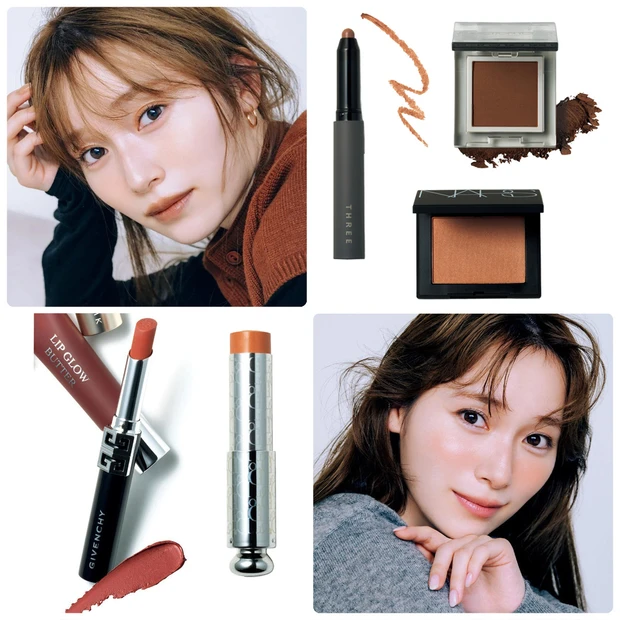 【最新ブラウンメイクおすすめコスメ25選】リップ・アイシャドウ・チークをアプデ！HOW TOもご紹介