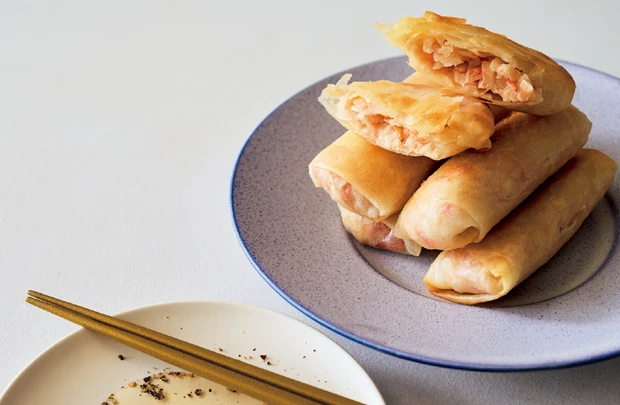 長谷川あかり　乾物　レシピ　切干大根とアミえびの春巻き