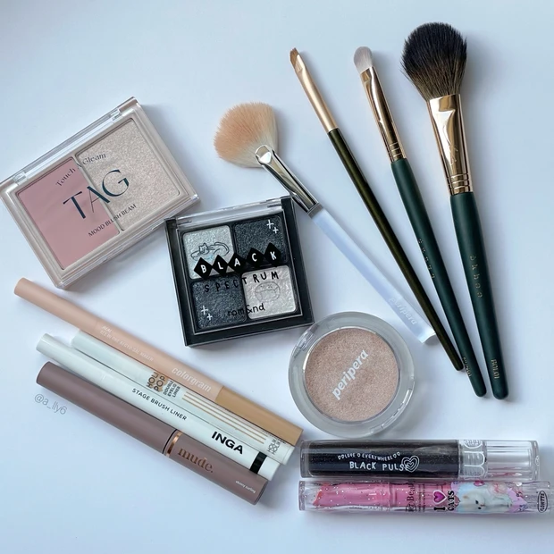 【2024ロムアンド新作】動画あり/黒いコスメ！イナピスクエアのコラボセット開封🖤´- _8