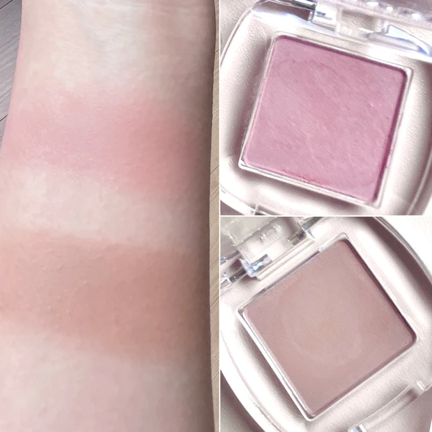 ヒンス　シングルアイシャドウ　スウォッチ　21 モカプレッソ　22 アリュール・ローズ 