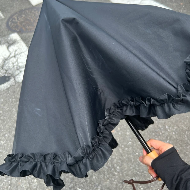 サンバリア100 日傘 紫外線対策 完全遮光 UVカット率100% 暑さ対策 選び方 2段折フリル