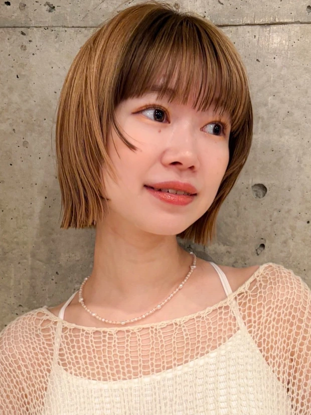 髪型　レイヤーボブ　ボブヘア　デザインカラー　カットのポイント