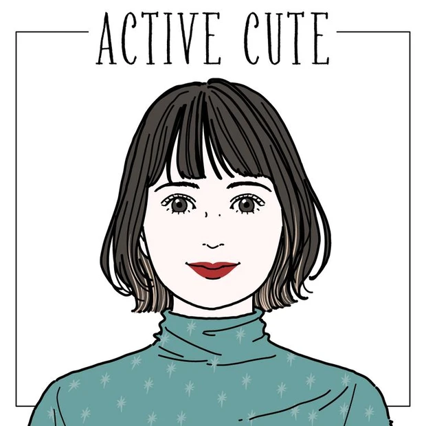 顔タイプソフトアクティブキュートの特徴