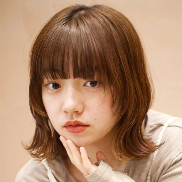 ボブ　ヘア　髪型　ヘアスタイル　大人　30代　40代　前髪あり