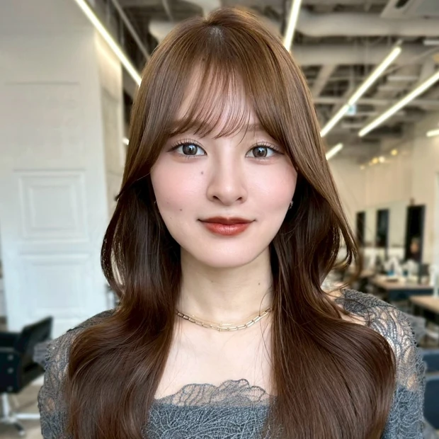【韓国風ロング】重軽バランスで大人かわいく！ 今っぽさ満点の小顔見せロングレイヤー
