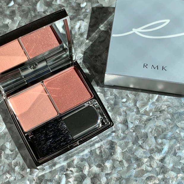 RMK ザベージュライブラリーブラッシュデュオ チーク オレンジチーク ハイライター
