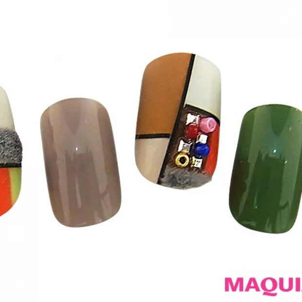 カーキネイルを合わせた洗練のボヘミアンルック