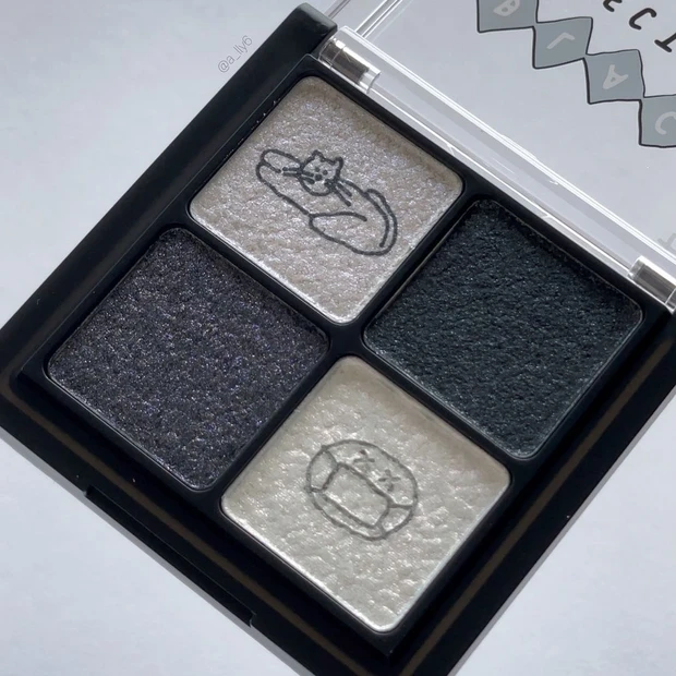 【2024ロムアンド新作】動画あり/黒いコスメ！イナピスクエアのコラボセット開封🖤´- _6