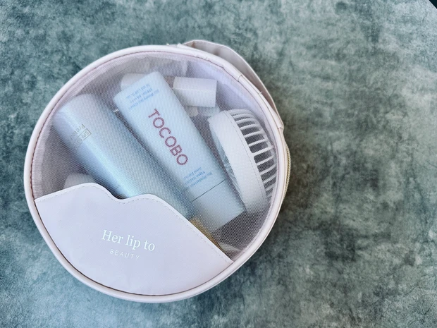 【インストラクターのポーチの中身】コレがあれば便利!猛暑の必需品は⁈愛用ポーチは【Her lip to BEAUTY × MAQUIA まんまるバニティポーチ】_11