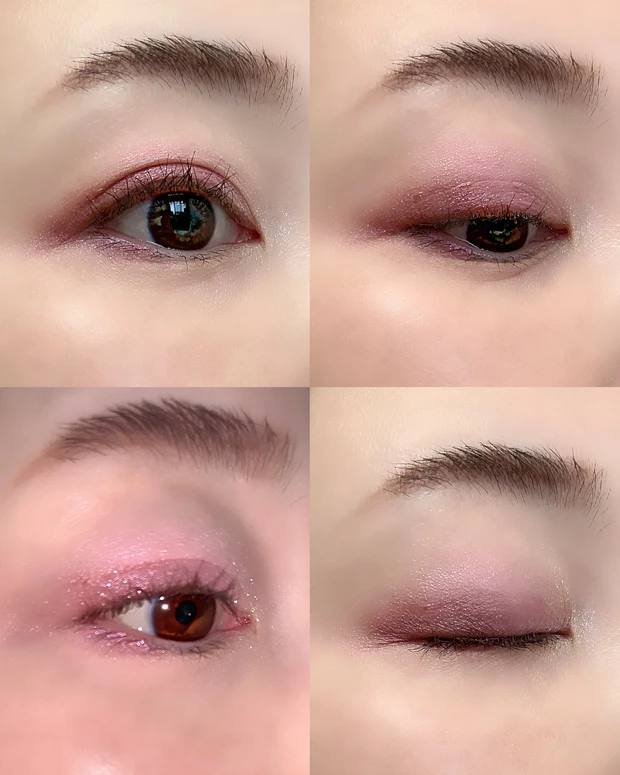 SUQQU シグニチャー カラー アイズ149を使用したアイメイクの仕上がり写真