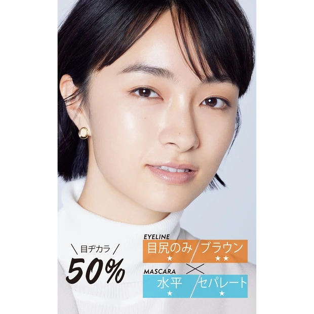 「すっきり目」を生かす! アイライナー×マスカラの目ヂカラメイク_3