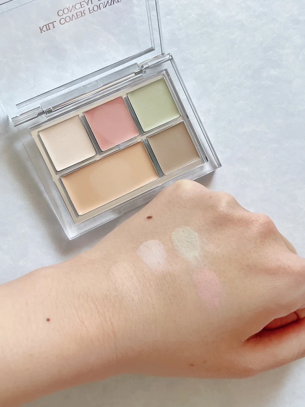 クリオのコンシーラーパレットの使い方|キル カバー ファンウェア コンシール パレットをレビュー_3