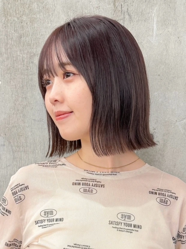 ヘアカタログ ボブ ボブヘア 前髪あり サイド