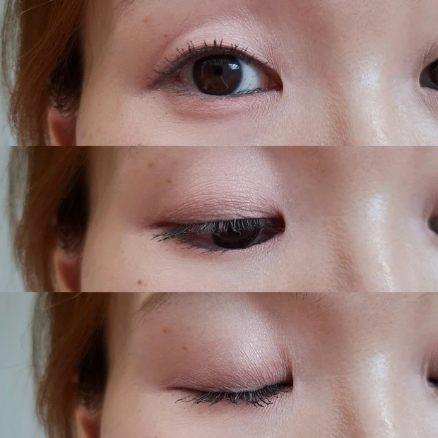 30代イエベ春のいちごミルクメイク アイメイクの仕上がり