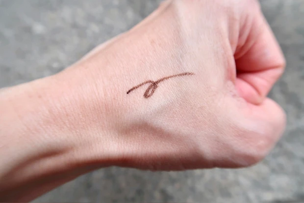 キャンメイク クリーミータッチライナーを手に描いた画像