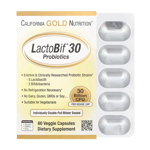 iHerb アイハーブ　八木アリサ　Calfornia Gold Nutrition LactoBif 30 プロバイオティクス 300億 CFU ベジカプセル
