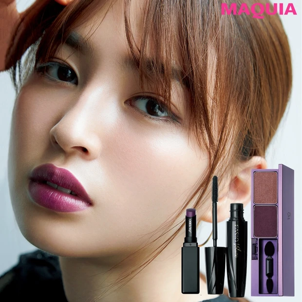 河北メイクで色っぽ顔に変身！ パープルリップでメンズに響くモテ顔に