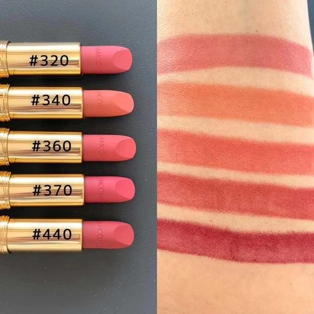 2024年夏新色リップ_ランコム ラプソリュ ルージュ インティマット 320／340／360／370／440_スウォッチ
