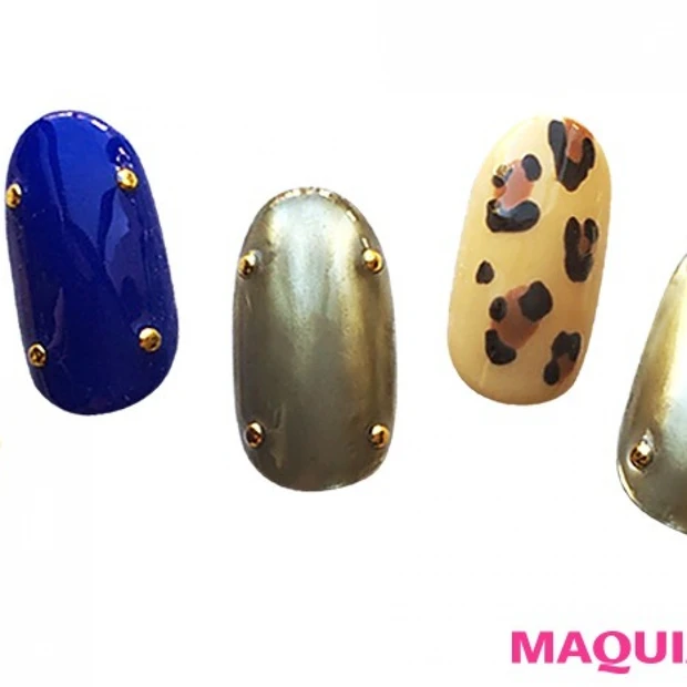 メタリックと合わせてグッとハイセンスに♪ 「アニマル柄ネイル」