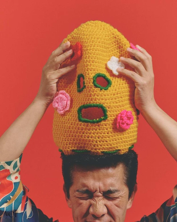 アイパー滝沢　編み物　作品　巾着