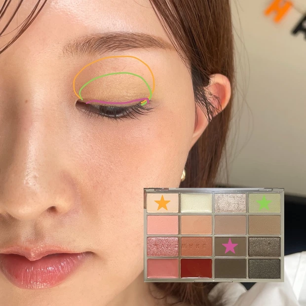 ウェイクメイク　ソフトブラーリングアイパレット 22