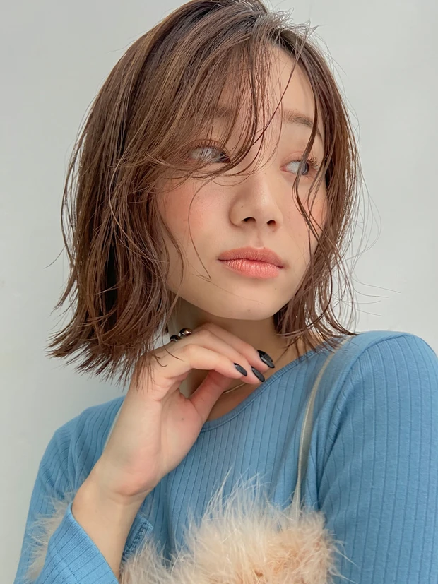 【30代＆40代向きヘア】ふわくしゅ感がお洒落をプッシュするカジュアルボブ_2_1