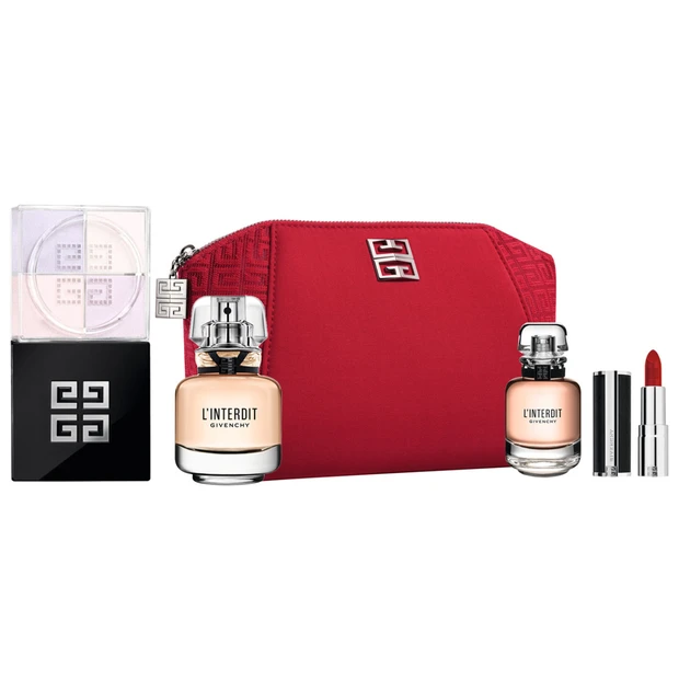 「パルファム ジバンシイ」赤いポーチが目をひく豪華なキットに注目【クリスマスコフレ2025】