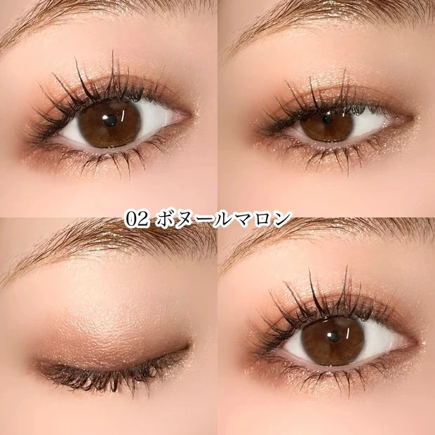 プティパレットアイズ 02 ボヌールマロン ブルべ スウォッチ