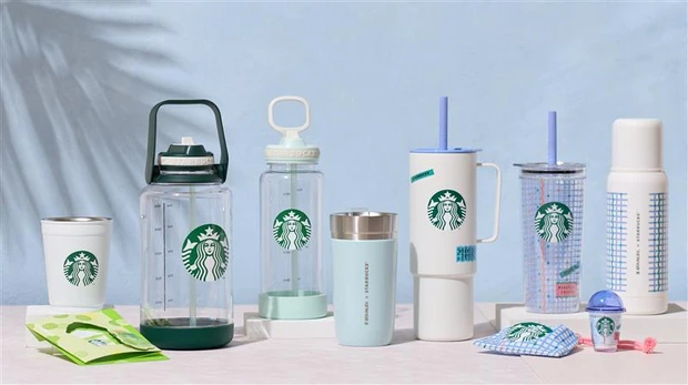 スターバックス ブルーチェック 限定グッズ タンブラー
