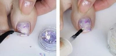 【夏のフットネイル】アクセサリー級の華やかさ! 天然石風ネイル_5