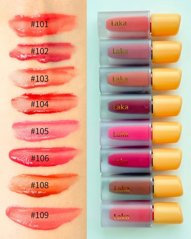 Laka ラカ デビルリップ 人気色 全色スウォッチ