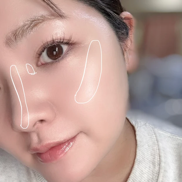 セザンヌ トーンフィルターハイライト ババアの粉 くすみパウダー 仕上がり