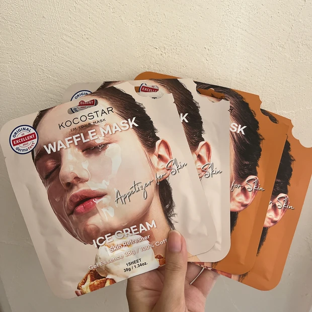 ココスター 韓国 コスメ シートマスク ワッフル マスク アイスクリーム ハニー 保湿 夏 ジェル エッセンス