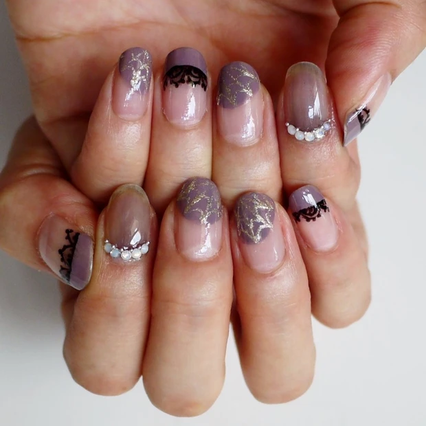 ドレッシーにさりげなく！ 大人のハロウィンネイル【ギ☆のセルフネイル手本…