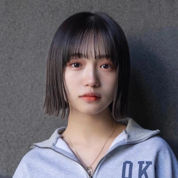 ショート ショートボブ 前髪あり ミニボブ 暗髪 ストレートボブ
