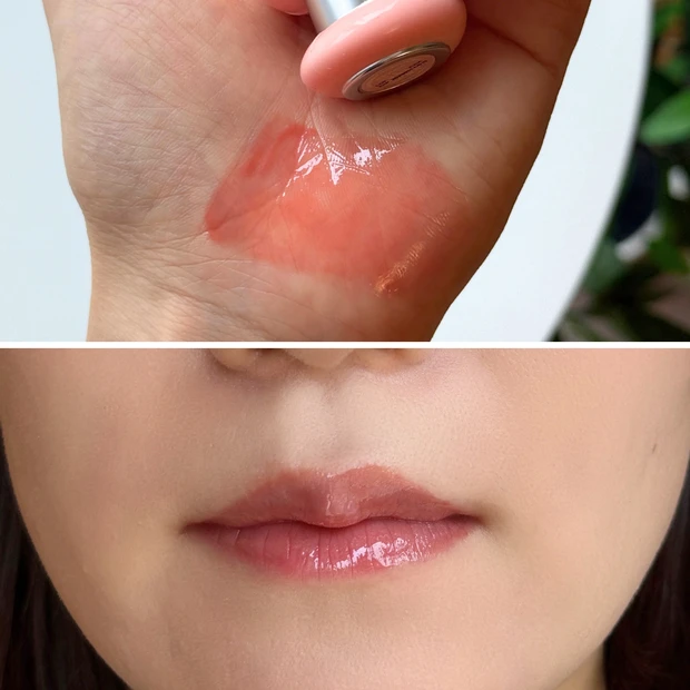 HeartPercent ハートパーセント ドットオンムードワンウェイグロイティント 09ピーチミルク スウォッチ 仕上がり