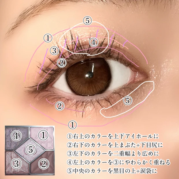 Dior ディオール ショウ サンク クルール 855 ローズモアレ アイメイク