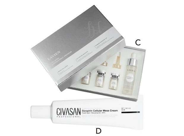 Cコラーゲンプロフェッショナルプログラム ￥17600／ラヴィアン ジャパン　Dシゾピリンセルラー メスクリーム 35ml ¥14000／シバサン