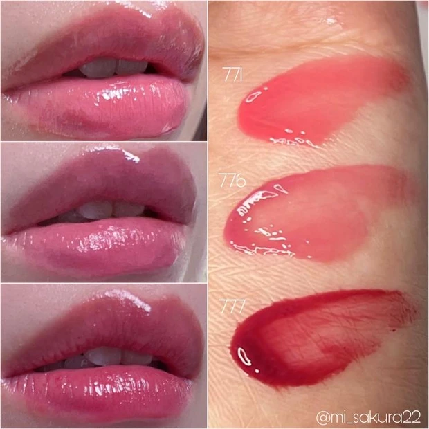 落ちないリップティント Dinto ディーント ブラーゼリーボリュームリップティント スウォッチ